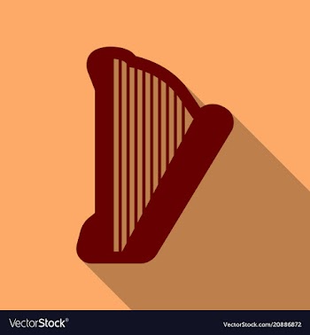 Greece lyre music theme icon vector image