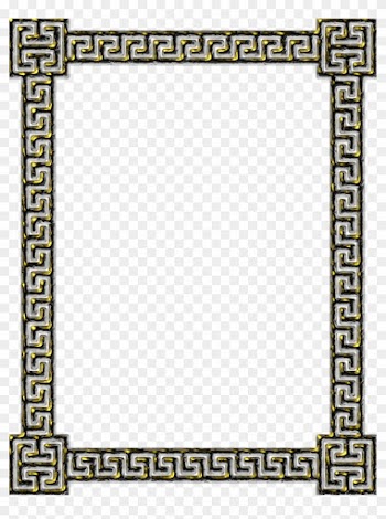 Greek Clipart Scroll - Greek Meander Transparent Frame
