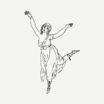 Greek dancer drawing, vintage illustration | Free PSD - rawpixel