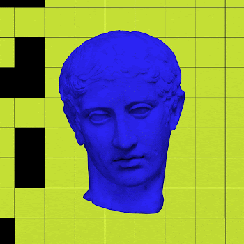Greek God sculpture, blue abstract | Free Photo - rawpixel