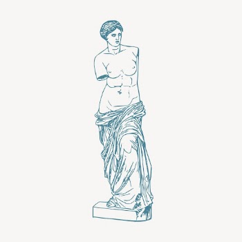 Greek goddess statue clipart, vintage | Free PSD Illustration - rawpixel