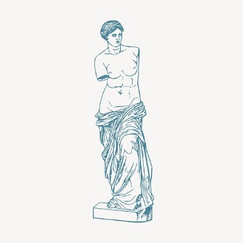 Greek goddess statue collage element, | Free Vector Illustration - rawpixel