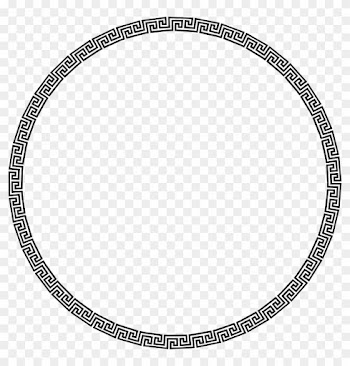 Greek Key Round Border Icons Png Free Png And Icons - Round Border Png