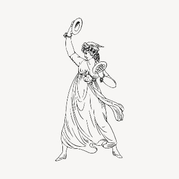 Greek performer clipart, vintage hand | Free Vector - rawpixel