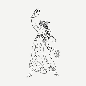 Greek performer drawing, vintage illustration | Free PSD - rawpixel