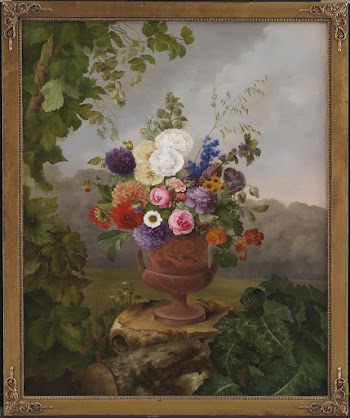 Greek style vase with flowers, | Free Photo - rawpixel