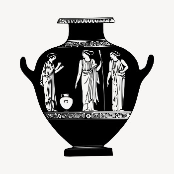 Greek vase clipart, vintage hand | Free Vector - rawpixel