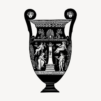 Greek vase clipart, vintage hand | Free Vector - rawpixel