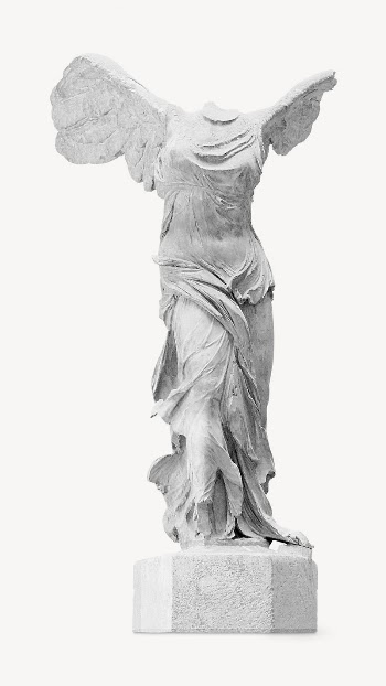 Greek winged statue collage element | Free PSD - rawpixel