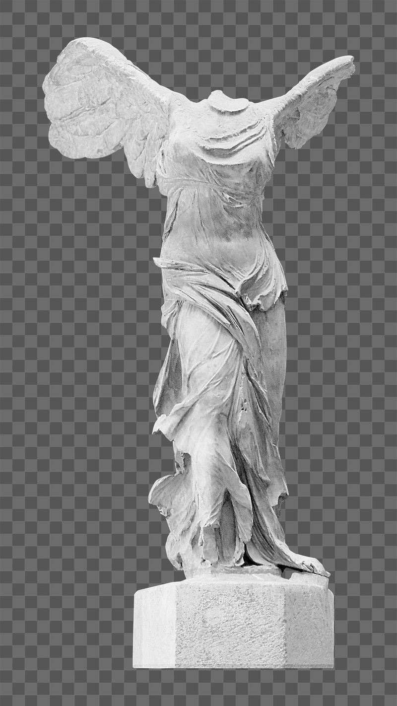 Greek winged statue png sticker, | Free PNG - rawpixel