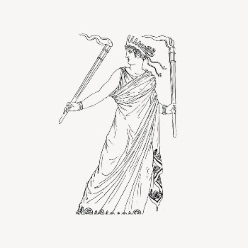 Greek woman clipart, drawing illustration | Free Vector Illustration - rawpixel