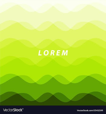 Green abstract background smooth wavy lines vector image