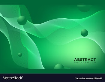 green abstract background with lines and sphere