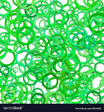 Green abstract chaotic circle pattern background vector image