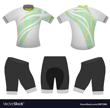 Green abstract cycling vest vector image