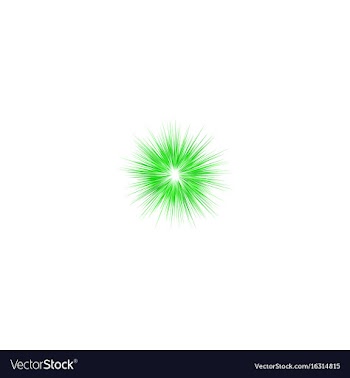 Green abstract explosion design background vector image