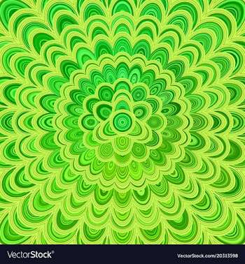 Green abstract floral mandala background vector image