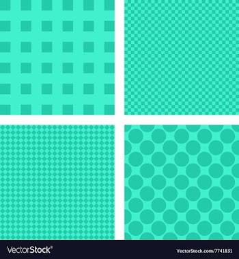 Green abstract geometric shape wallpaper set vector image