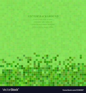 Green abstract pixel square mosaic background vector image