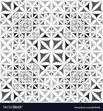 Green abstract repeating curved shape vector image