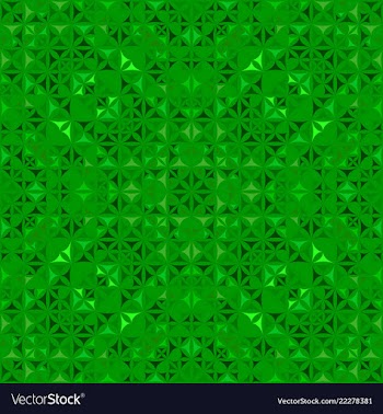 Green abstract repeating curved triangle vector image