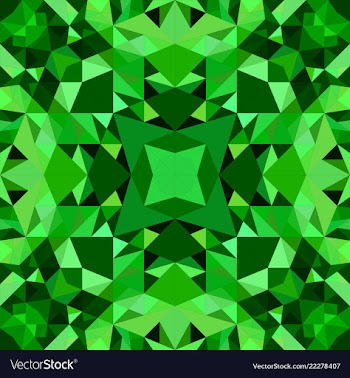 Green abstract seamless triangle mosaic tile vector image