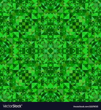 Green abstract seamless triangle mosaic vector image