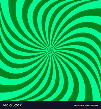 Green abstract spiral ray background vector image