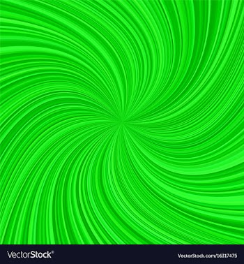 Green abstract spiral rays background vector image