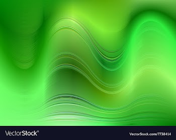 Green abstract wave background vector image
