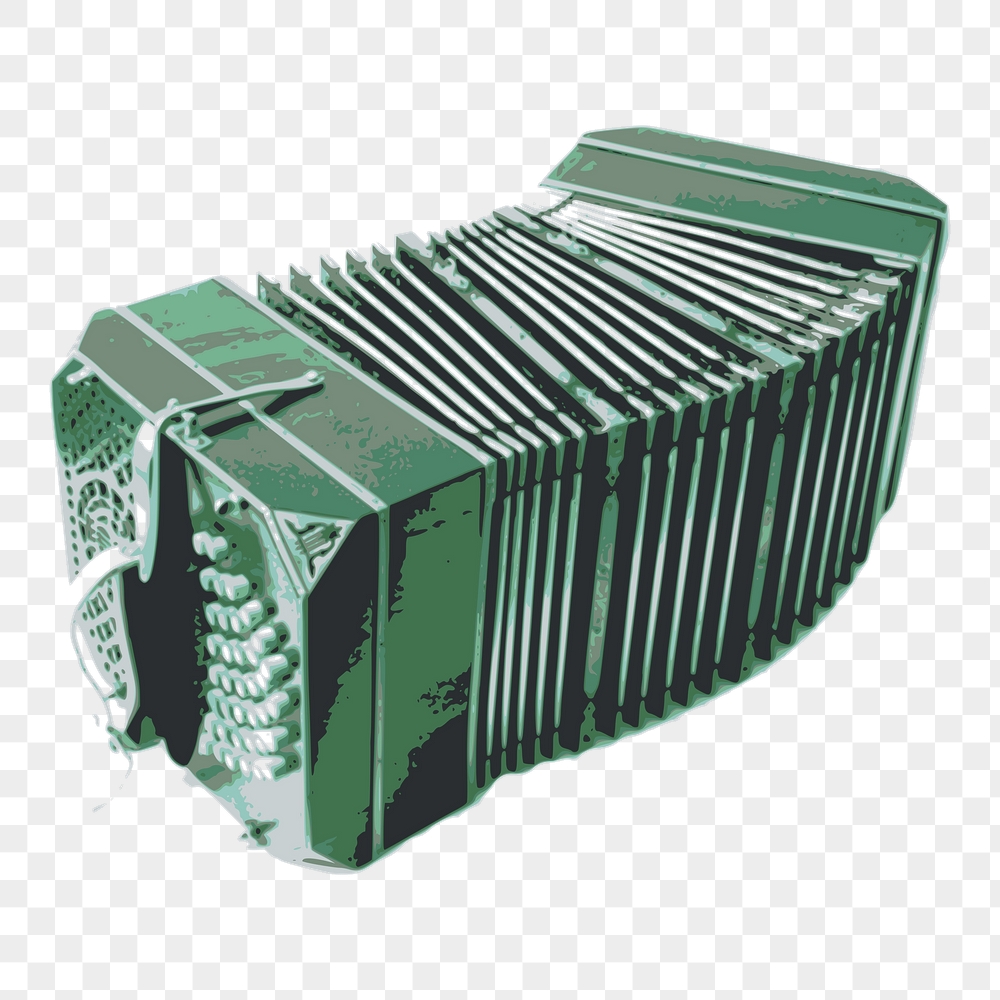 Green accordion png sticker, musical | Free PNG - rawpixel