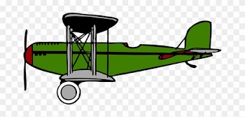 Green Airplane Clouds Transportation Plane - Biplane Clip Art