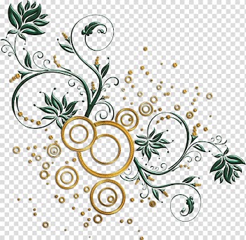 Green and beige leaves graphic design frame, , Swirls transparent background PNG clipart
