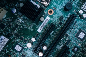 Green and Black Computer Motherboard