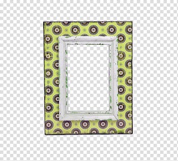 , green and black floral frame transparent background PNG clipart