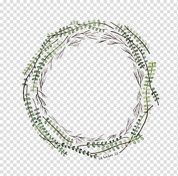 Green and black leaves illustration, Line , tree leaves border transparent background PNG clipart