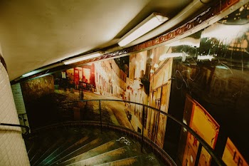 Green and Black Stairway