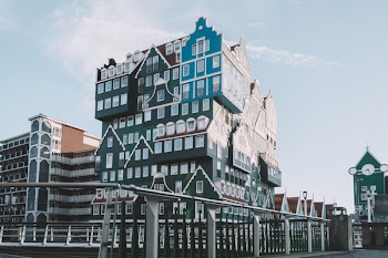 Green and Blue Multi-story Building