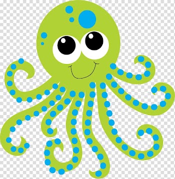 Green and blue octopus , Deep sea creature Aquatic animal , octopus transparent background PNG clipart