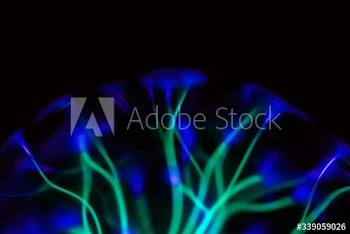 Green and blue UV light effect background