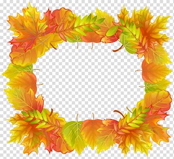 Green and brown leaves frame illustration, frame Autumn , Autumn Leafs Border Frame transparent background PNG clipart