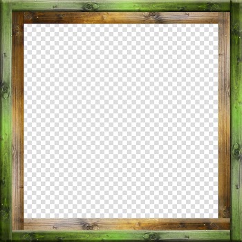 Green and brown wooden border, Wood frame Creativity , Pretty creative wood frame transparent background PNG clipart