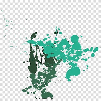 Green and dark-green abstract illustration, Hand painted canopy color ink drop transparent background PNG clipart