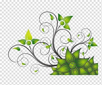 Green and gray plants illustration, Graphic design Flower , floral flowers transparent background PNG clipart