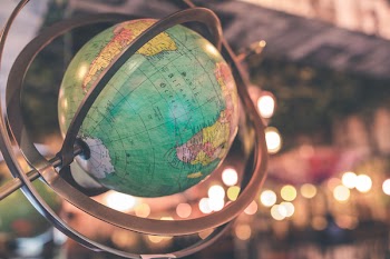 Green and Multicolored Globe