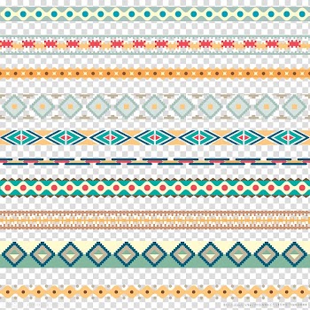 Green and multicolored tribal , Pattern, Colored lines transparent background PNG clipart