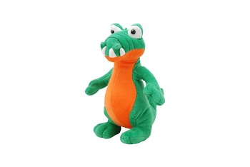 Green and Orange Dinosaur Plush Toy