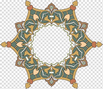 Green and orange flower border illustration, Toranj Drawing Arabesque, ornaments transparent background PNG clipart