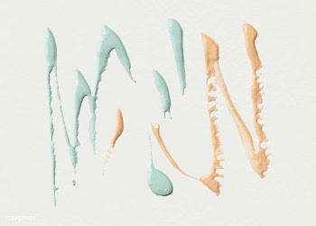 Green and orange paint splatter | Free stock vector - 582089
