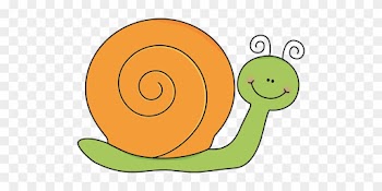 Green And Orange Snail - Snail Clipart